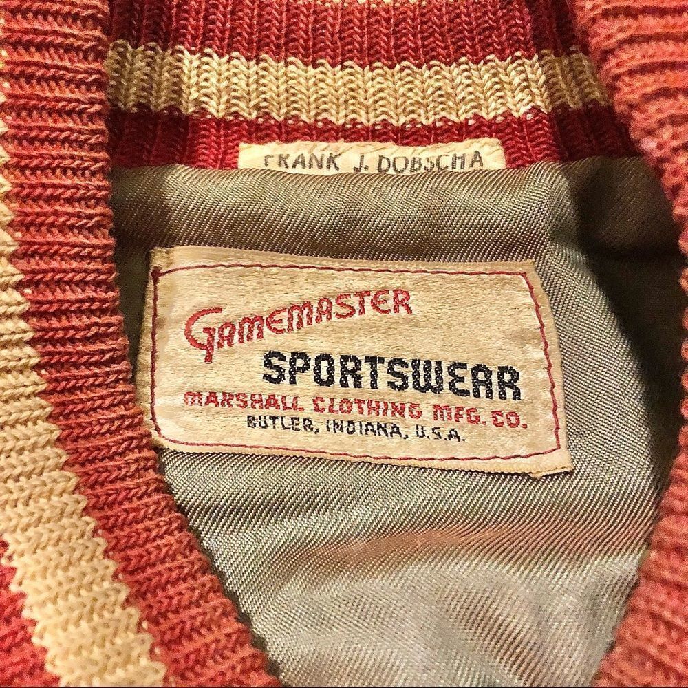 GAMEMASTER SPORTSWEAR Vtg 1960 Ohio State Letterman Jacket Coat Navy Wool Large - Picture 11 of 11